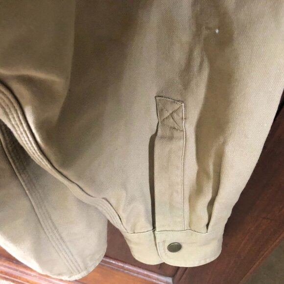 Vintage Carhartt Mens Shirt Jacket XLT Khaki Flannel Lined Snap Shacket S96GKH - Picture 16 of 16